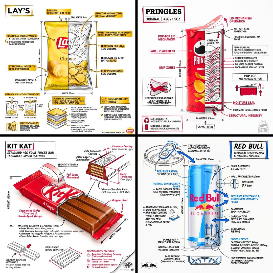 Snack Technical Infographic Design