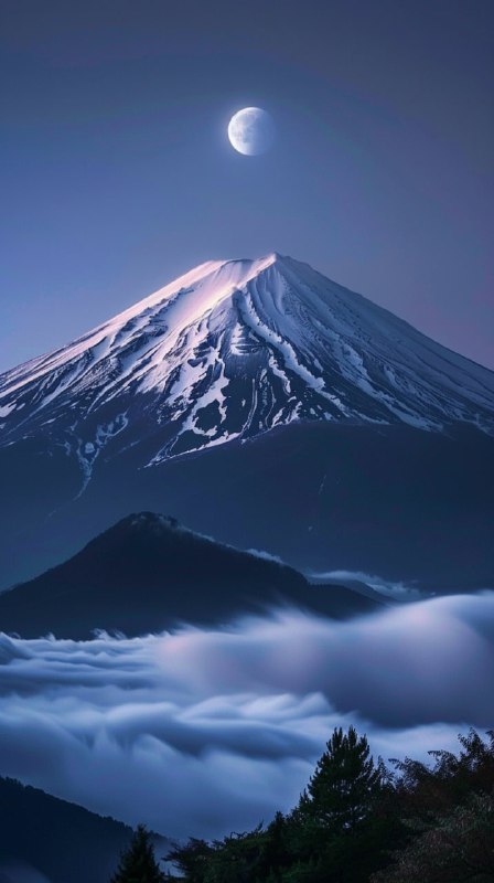 Mount Fuji Japan in Crisp HD Vertical Photography