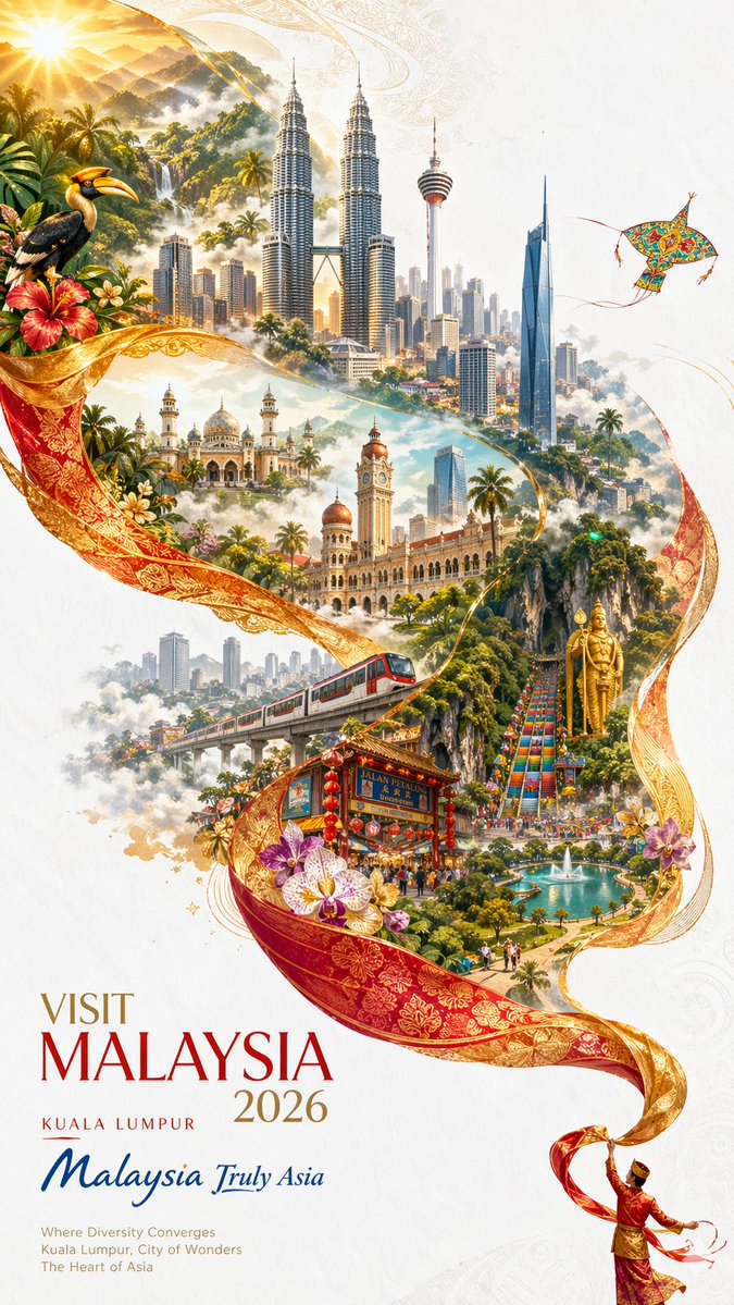 Luxury Malaysia Travel Poster Art