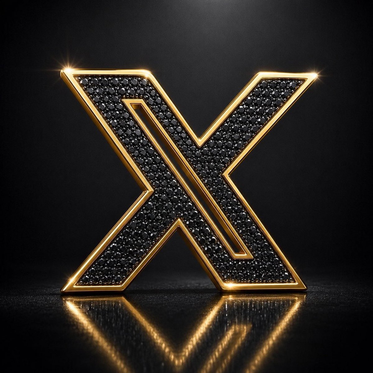 Luxury Black Diamond Logo Render