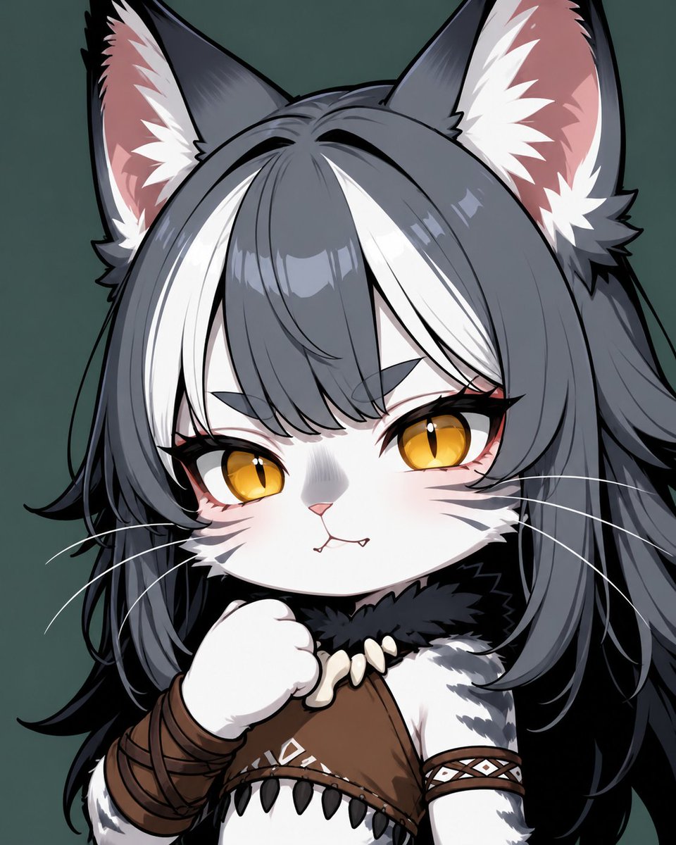 Cute Chibi Cat Girl Portrait
