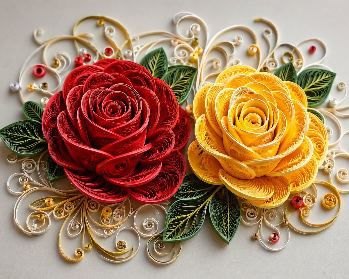 Exquisite 3D Paper Art Rose