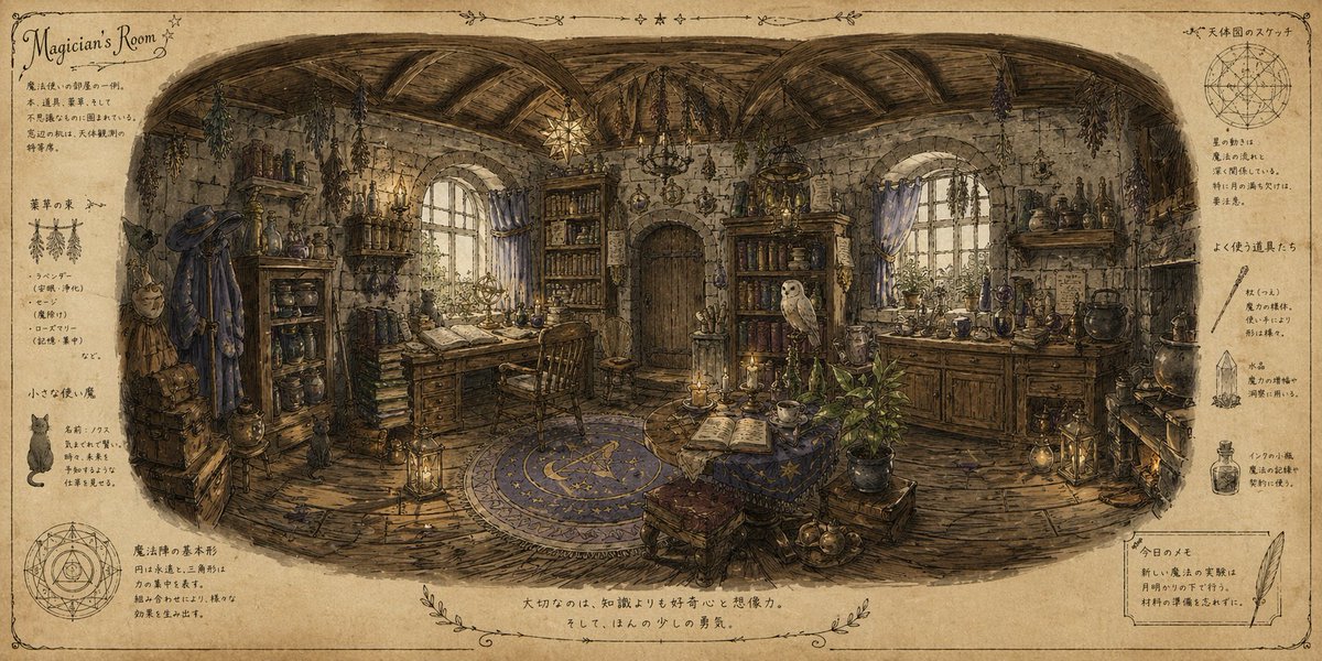 Wizard Room Spellbook Style Art