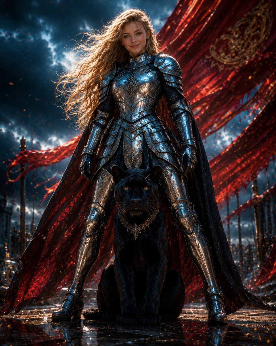 Dark Fantasy Warrior and Panther