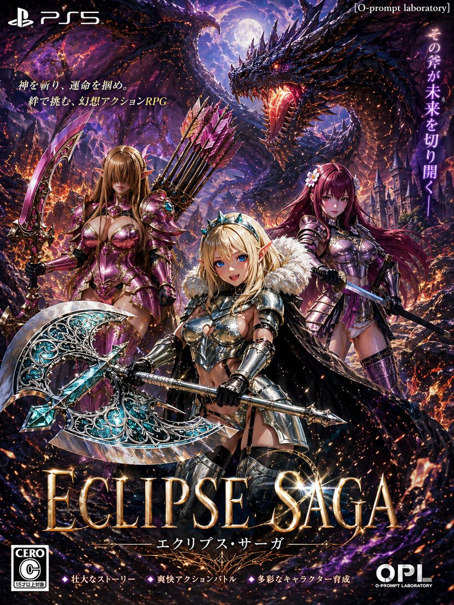 Dark Fantasy Elf Warriors PS5 Cover Art