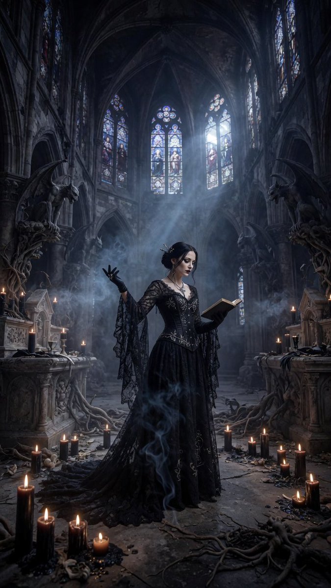 Gothic Sorceress Cathedral Ritual