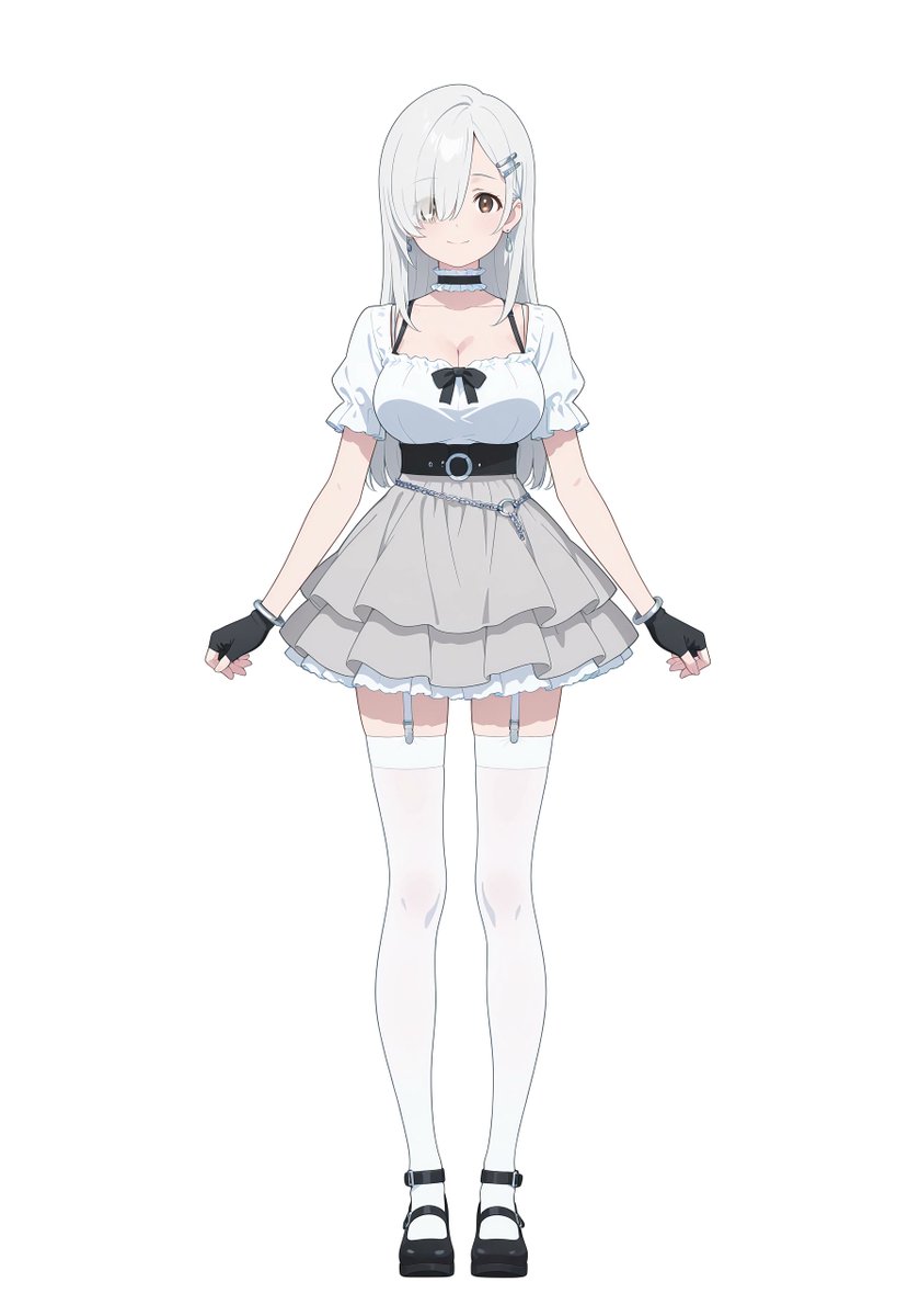 Silver Idol Anime Girl Design