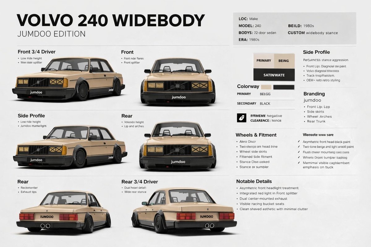 Volvo 240 Widebody Custom Showcar