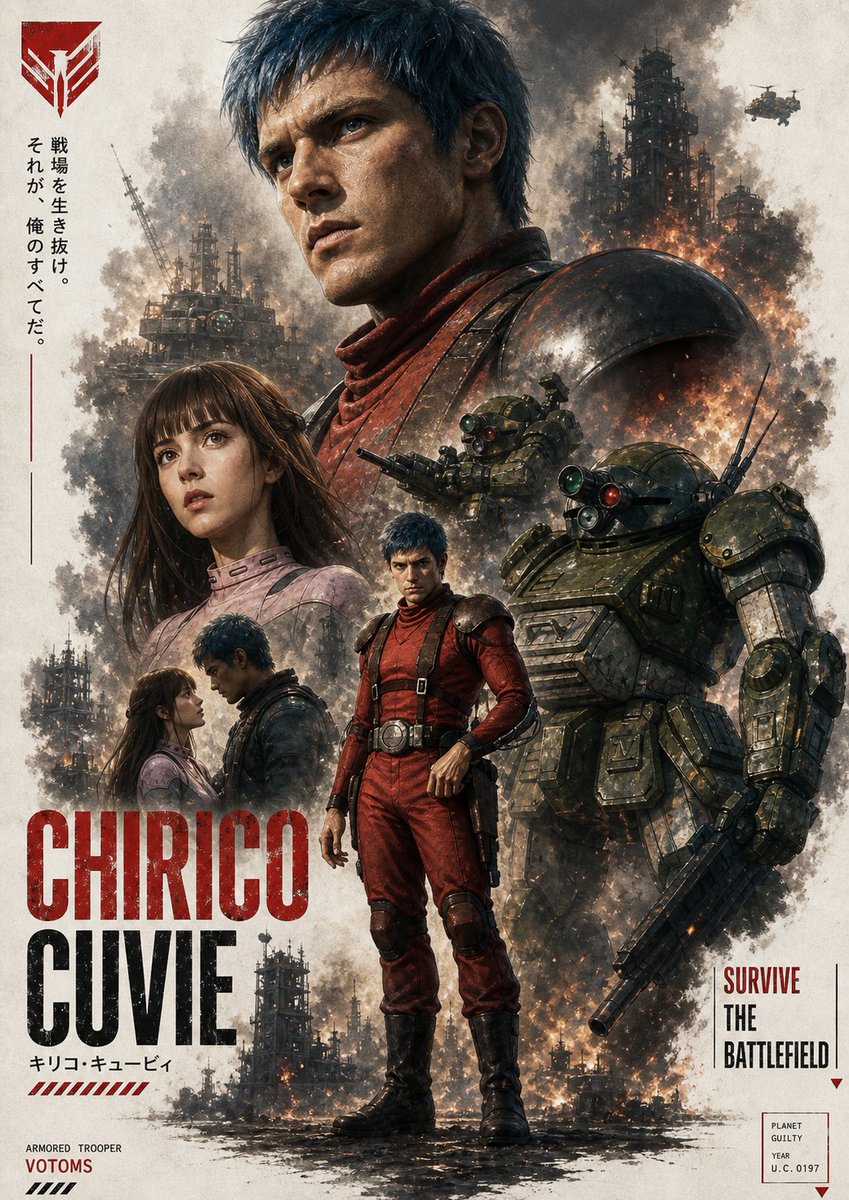 Retro Mecha War Poster Art