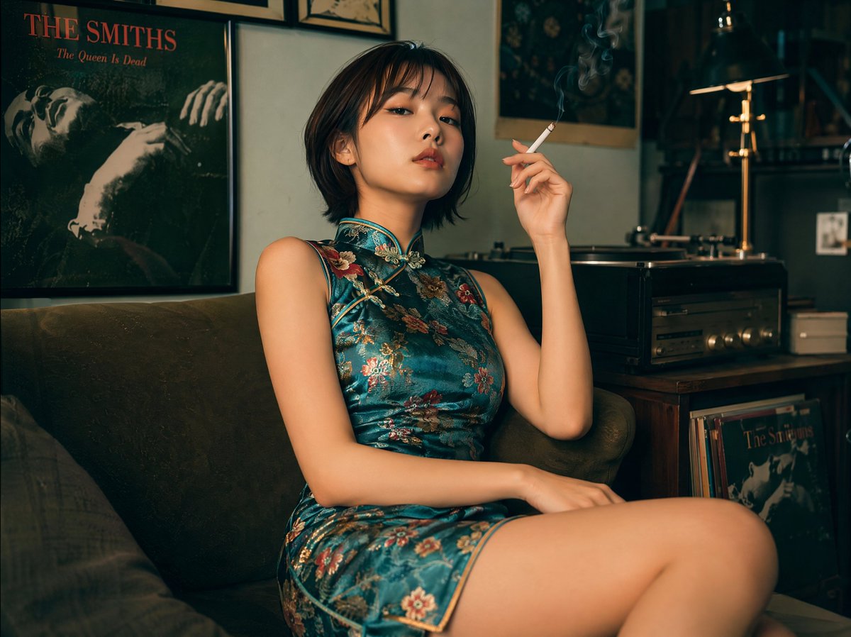 Cheongsam Vinyl Lounge Portrait