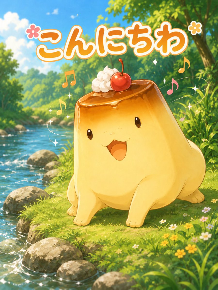 Pudding Mascot Forest Hello