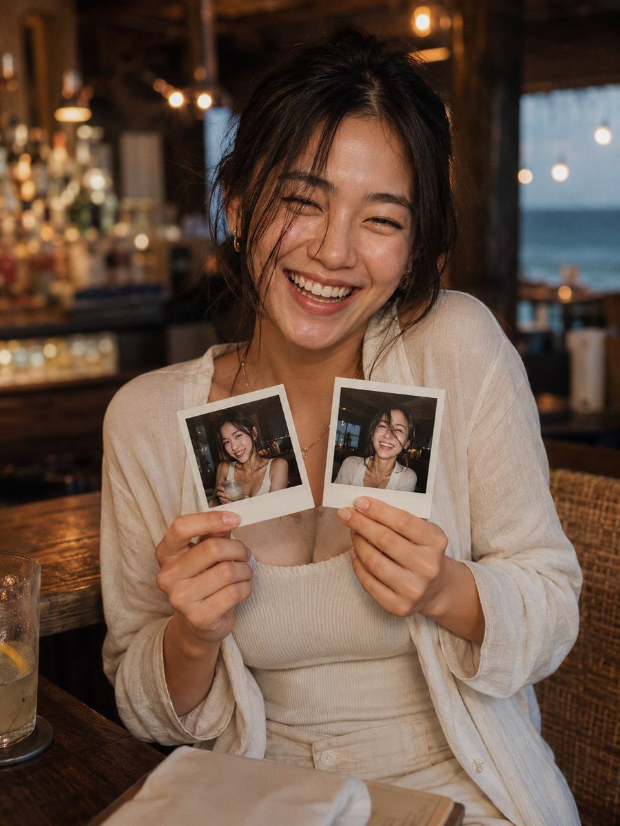 Polaroid Smile at Tropical Bar