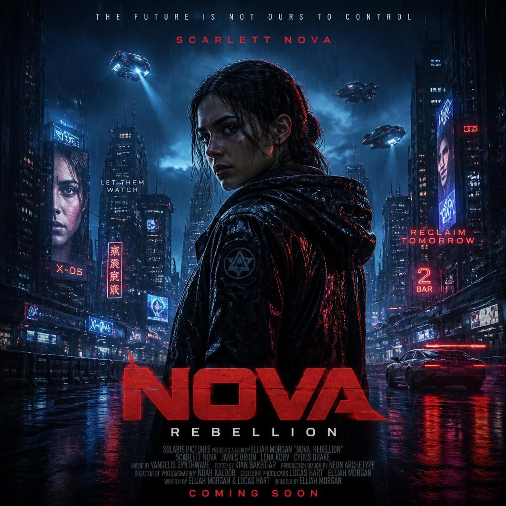 Nova Rebellion Cyberpunk Poster
