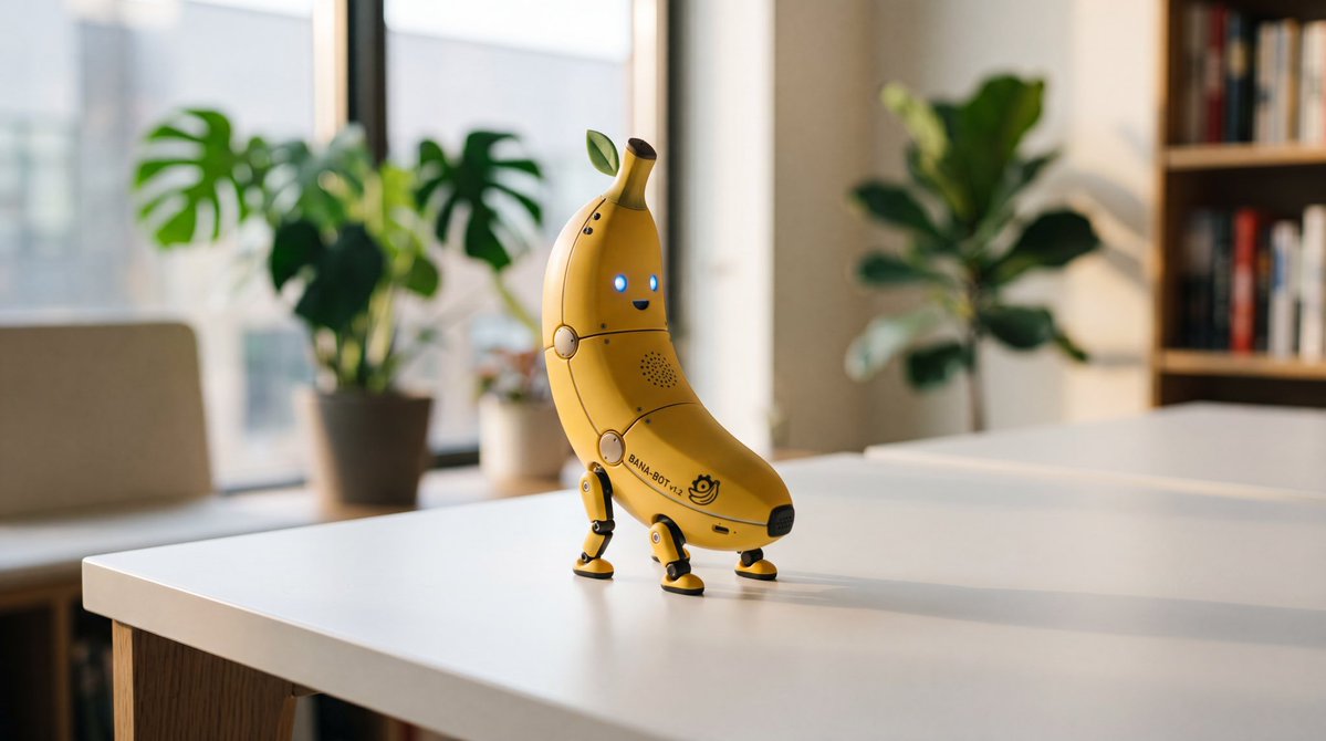 Futuristic Banana Robot Toy