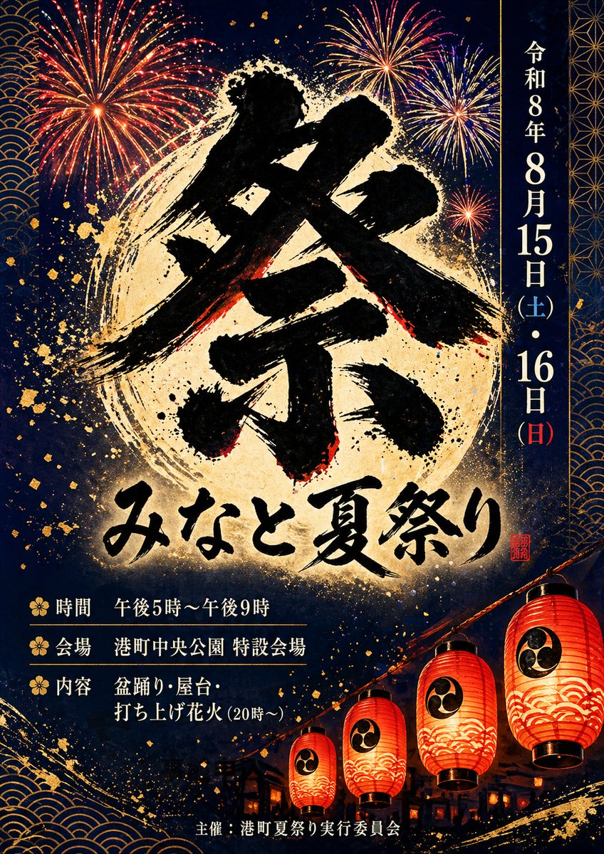 Japanese Summer Festival Poster Design