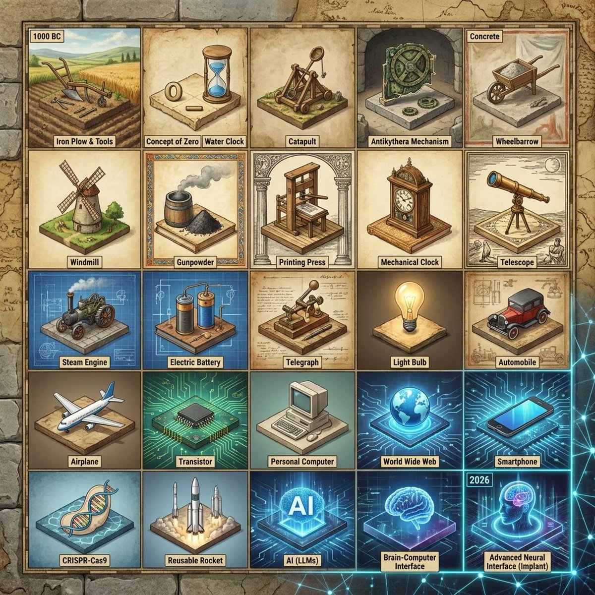 Millennium Inventions Timeline Grid