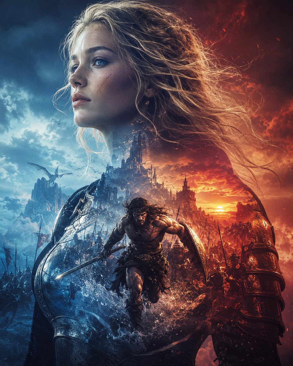Epic Dark Fantasy Battle Poster