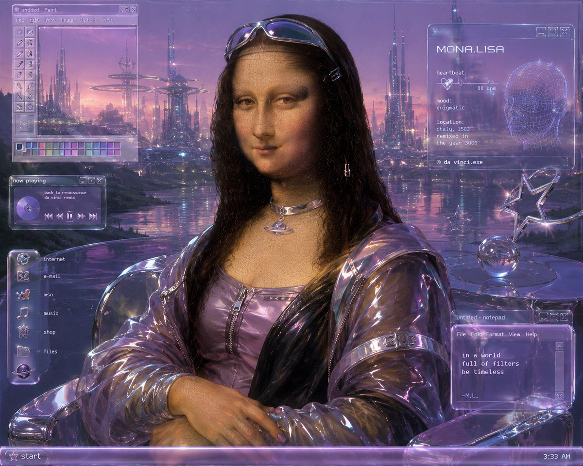 Mona Lisa Y2K Desktop Remix