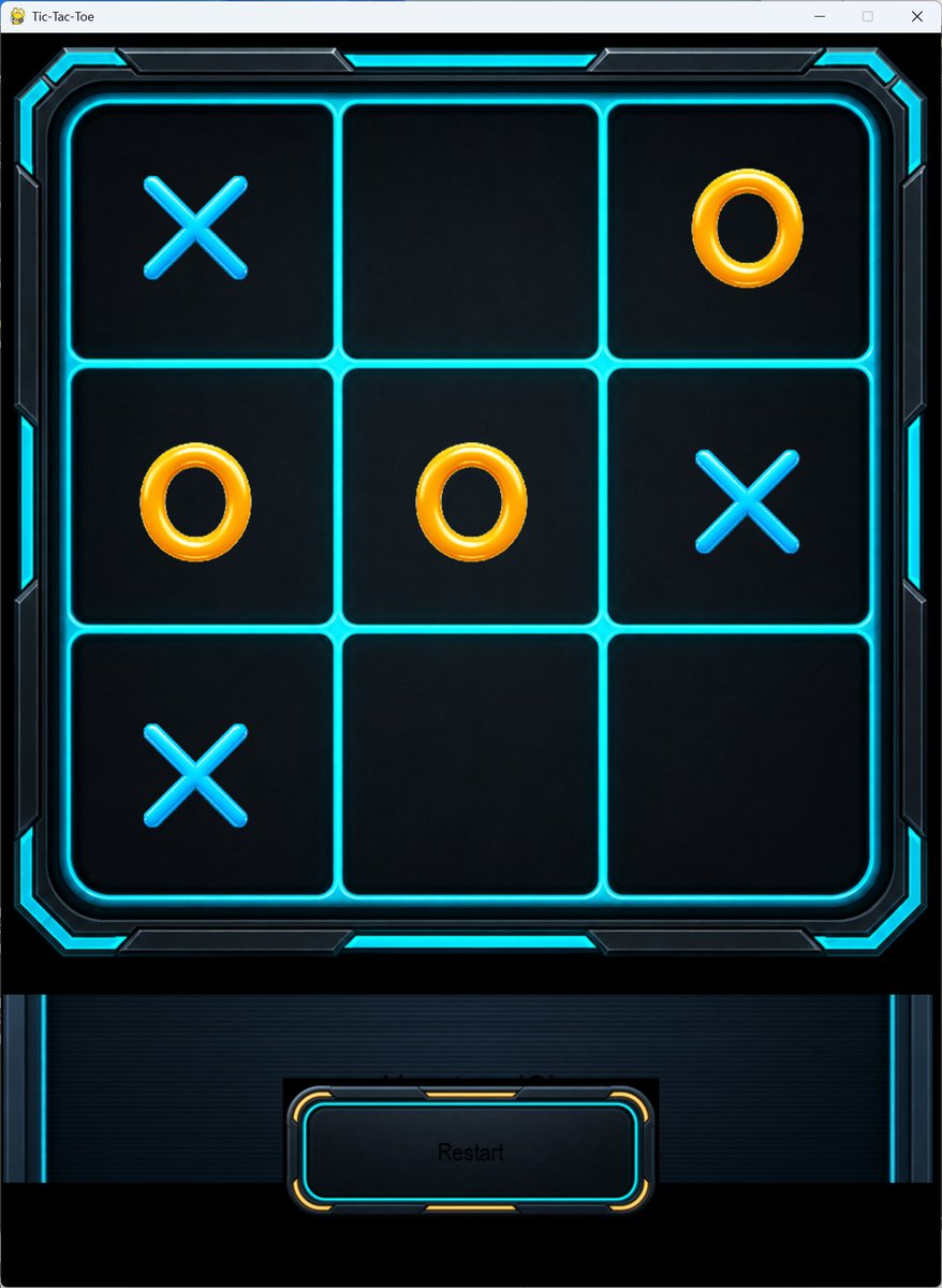 Cyberpunk Neon Tic Tac Toe UI