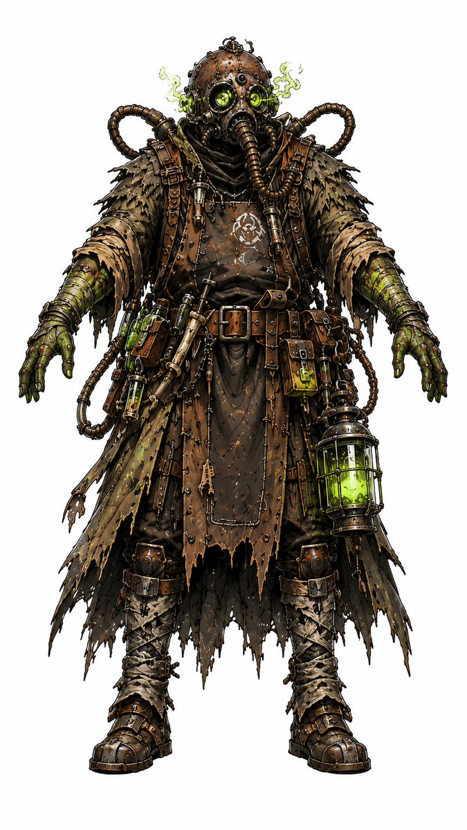 Dark Fantasy Steampunk Plague Alchemist
