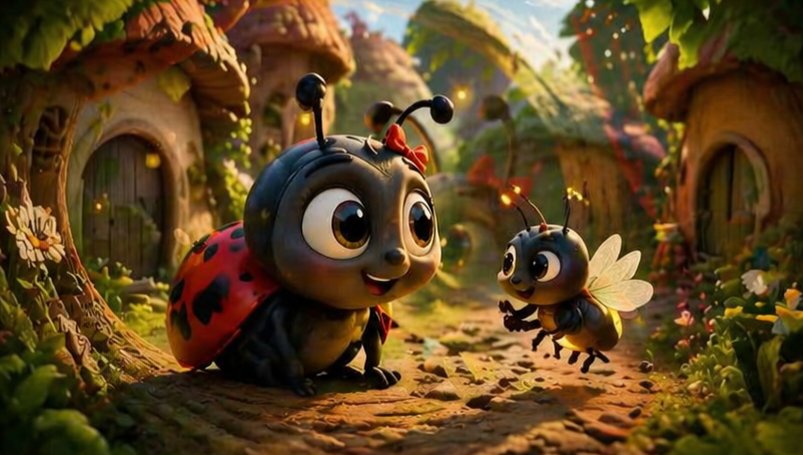 Tiny Bugs' Golden Hour Encounter