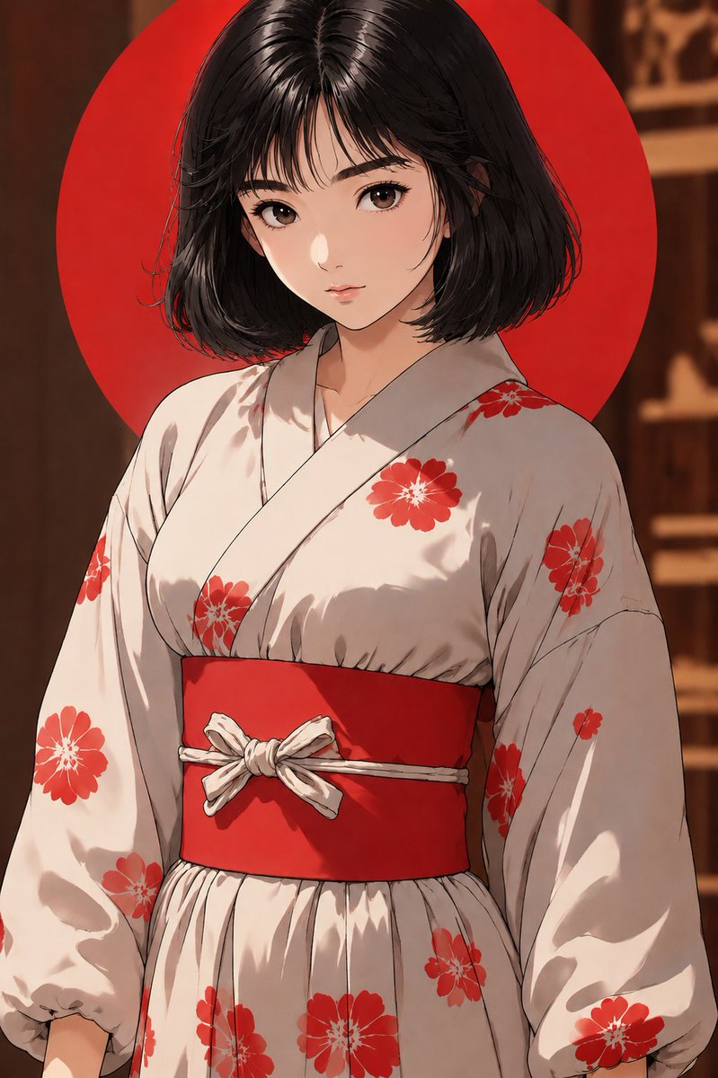 Anime Yukata Portrait Illustration