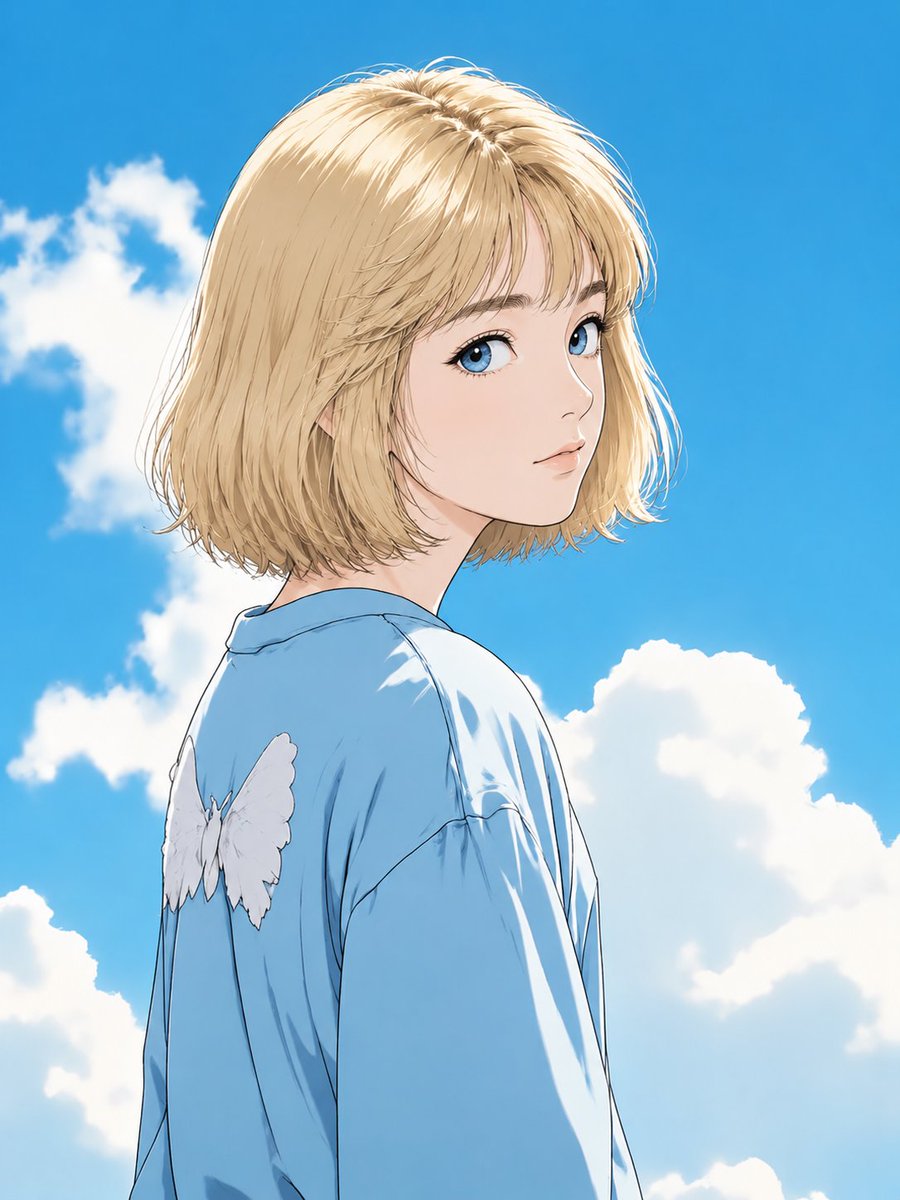 Summer Butterfly Wings Anime Portrait