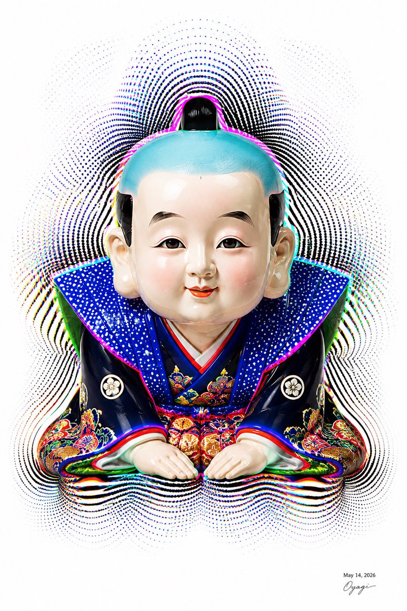 Japanese Fukusuke Doll Art Print
