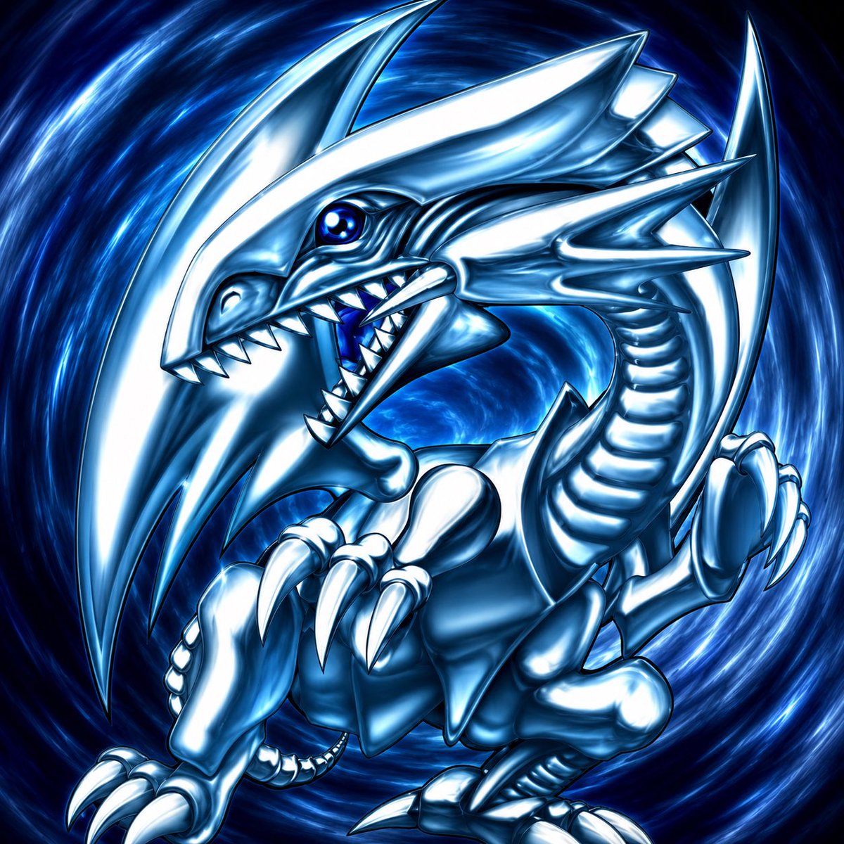 White Dragon Lunging from Vortex