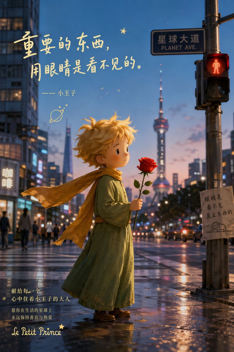 Little Prince in Rainy Shanghai