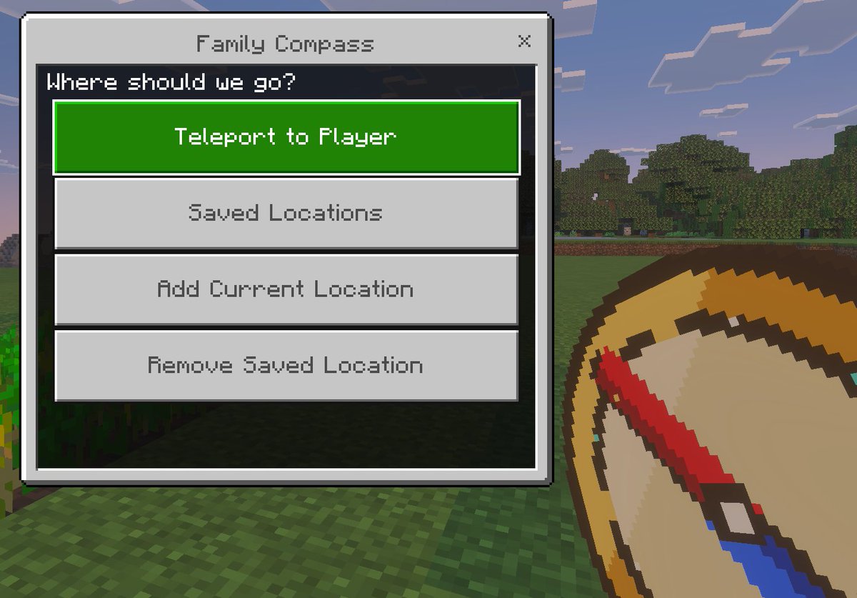 Minecraft Teleport Compass Menu