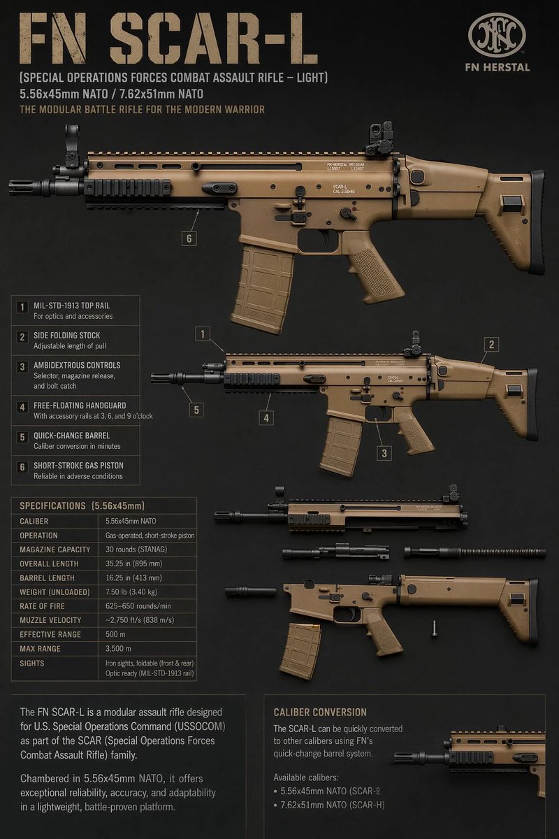 FN SCAR-L Tactical Firearm Poster