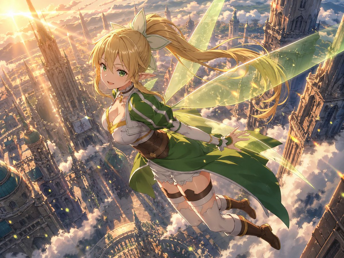 Elf Soaring Over Cloud Kingdom