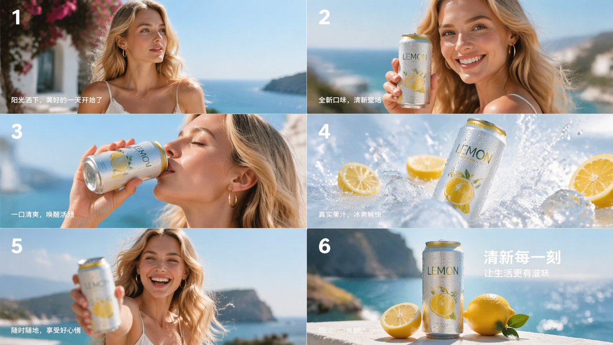 Sparkling Lemon Drink Commercial