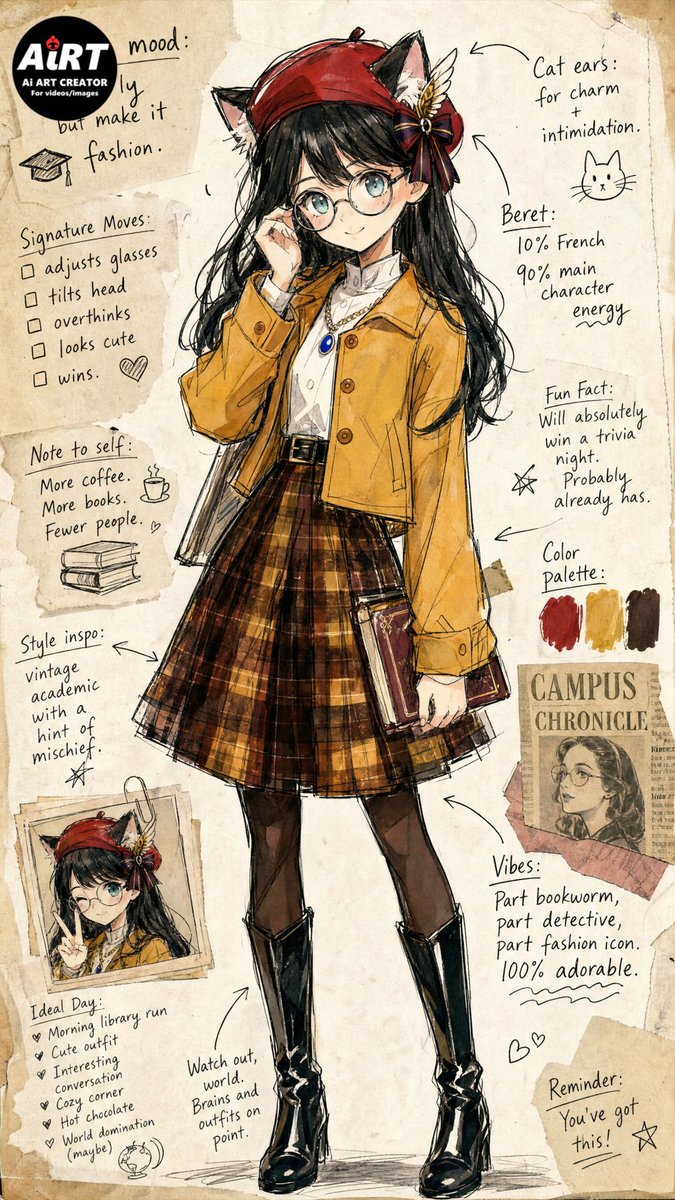 Cute Fashion Caricature Sketches