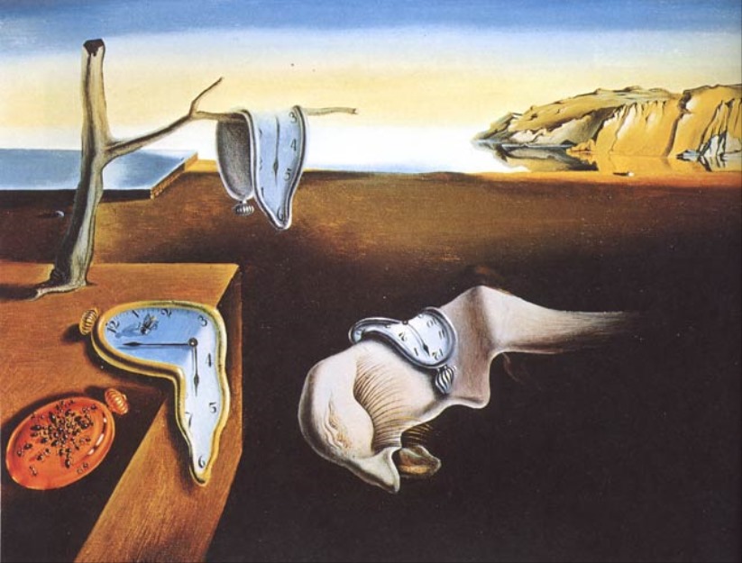 Surreal Melting Clocks Oil Painting