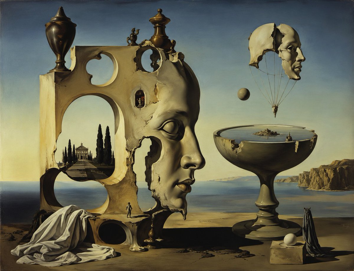 Surreal Dalí-Inspired Coastal Dreamscape