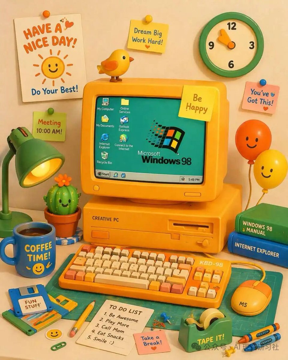 Claymation Retro PC Desk Setup