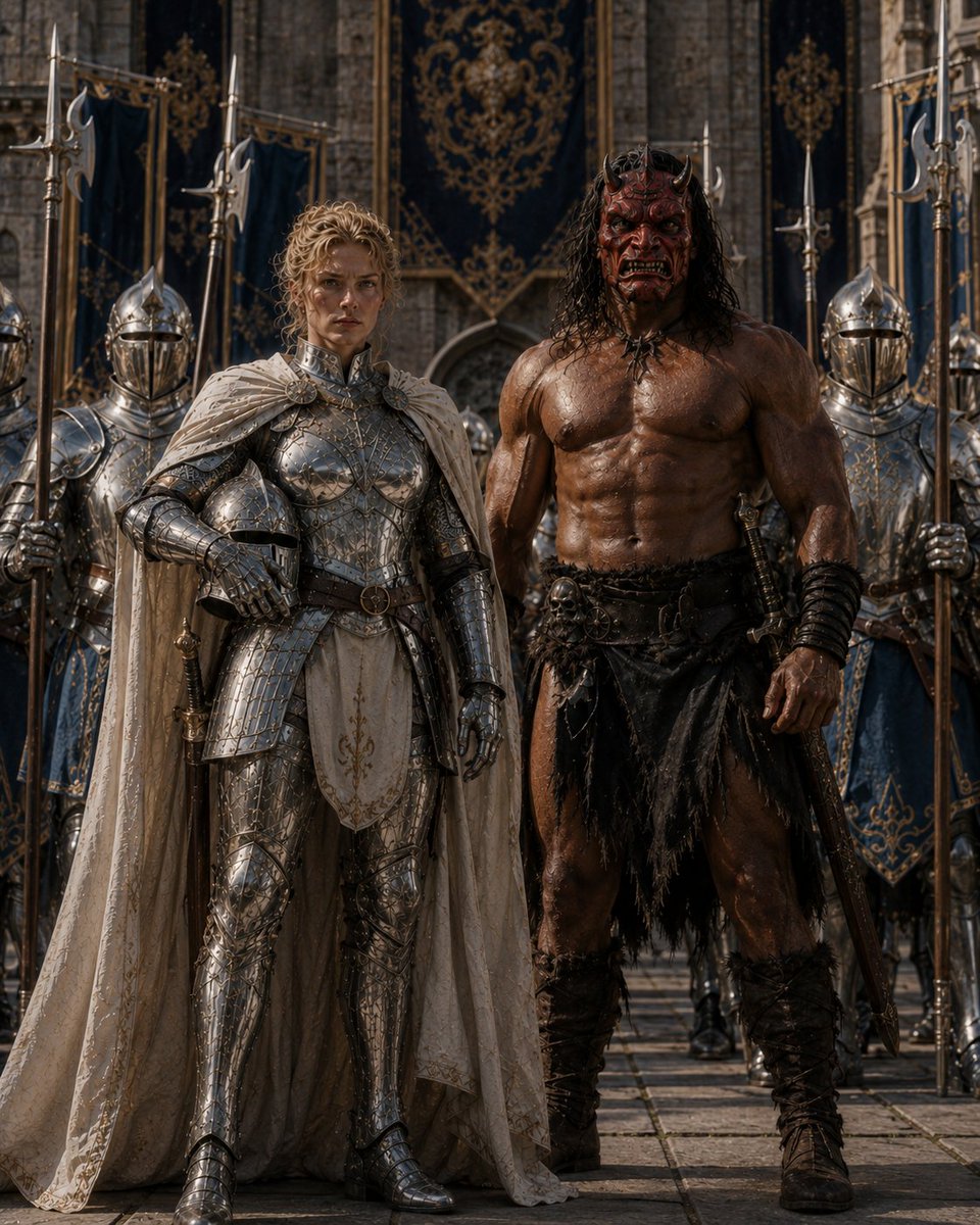 Dark Fantasy Warrior Duo Portrait