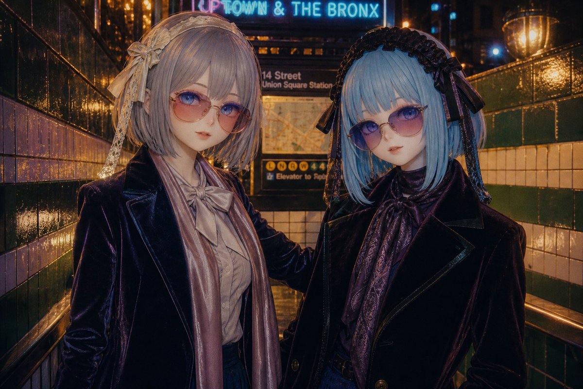 Gothic Lolita Subway Night
