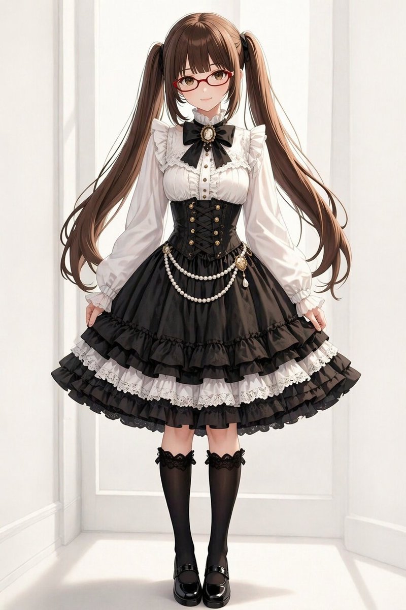 Gothic Lolita Anime Fashion Illustration