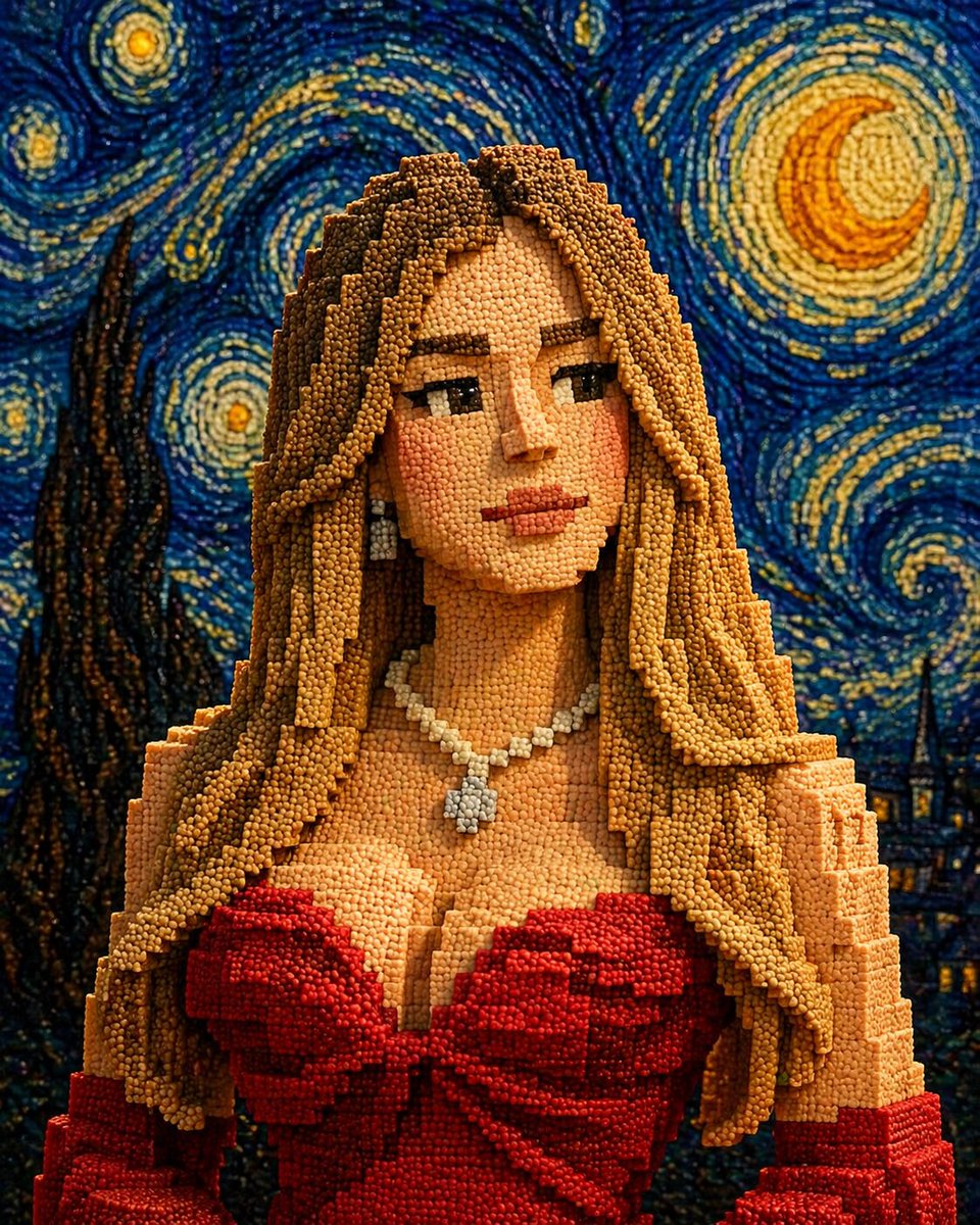 Stylized Clay Geometric Portrait