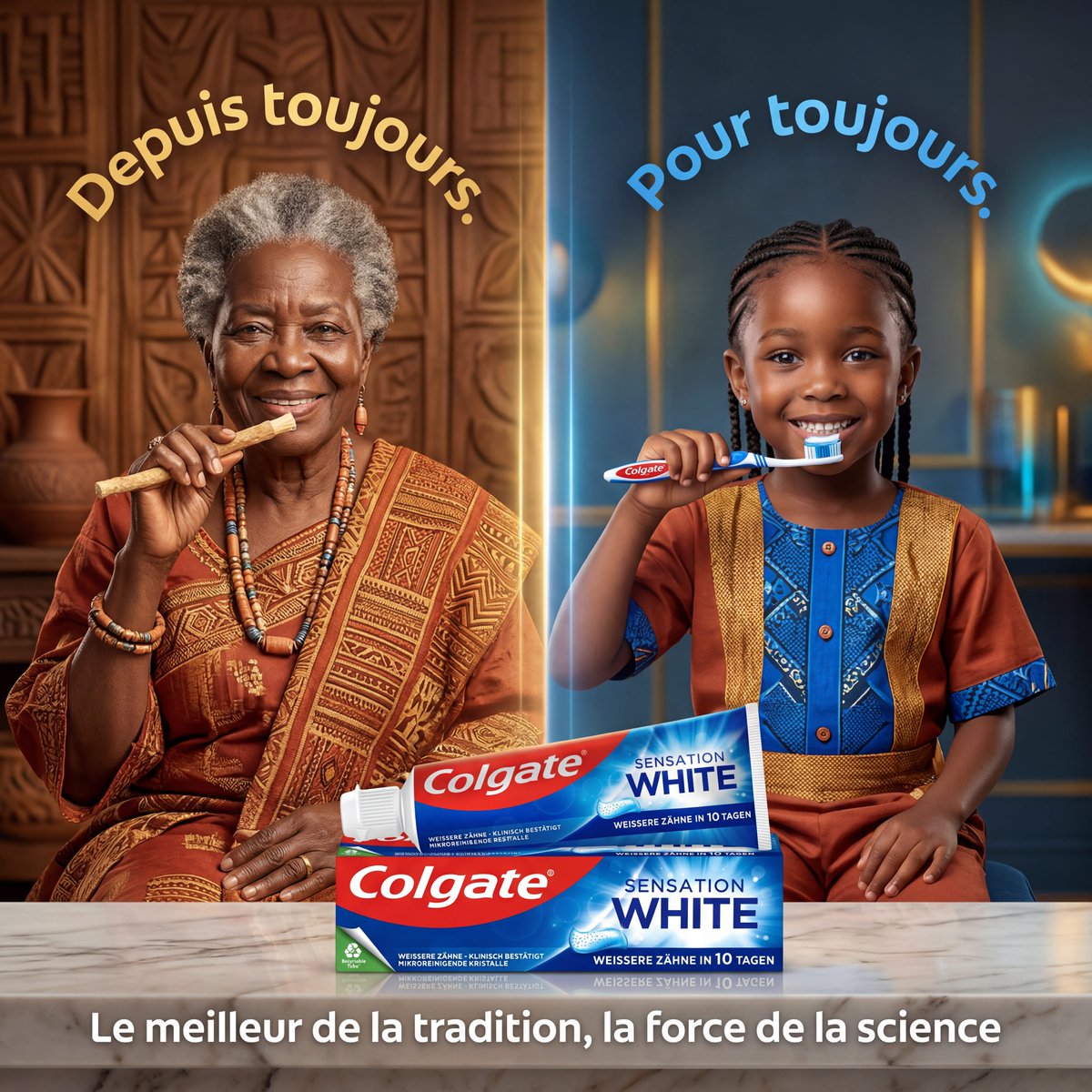 Colgate Tradition Meets Science Ad