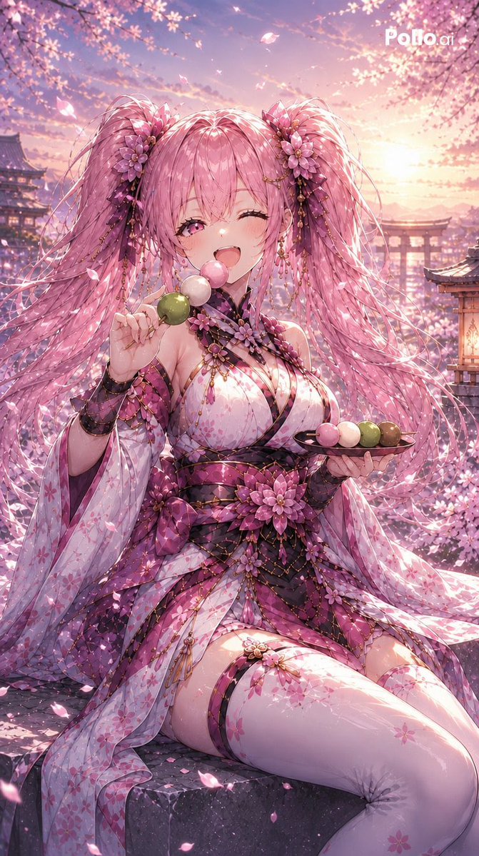Sakura Kunoichi Sunset Dango