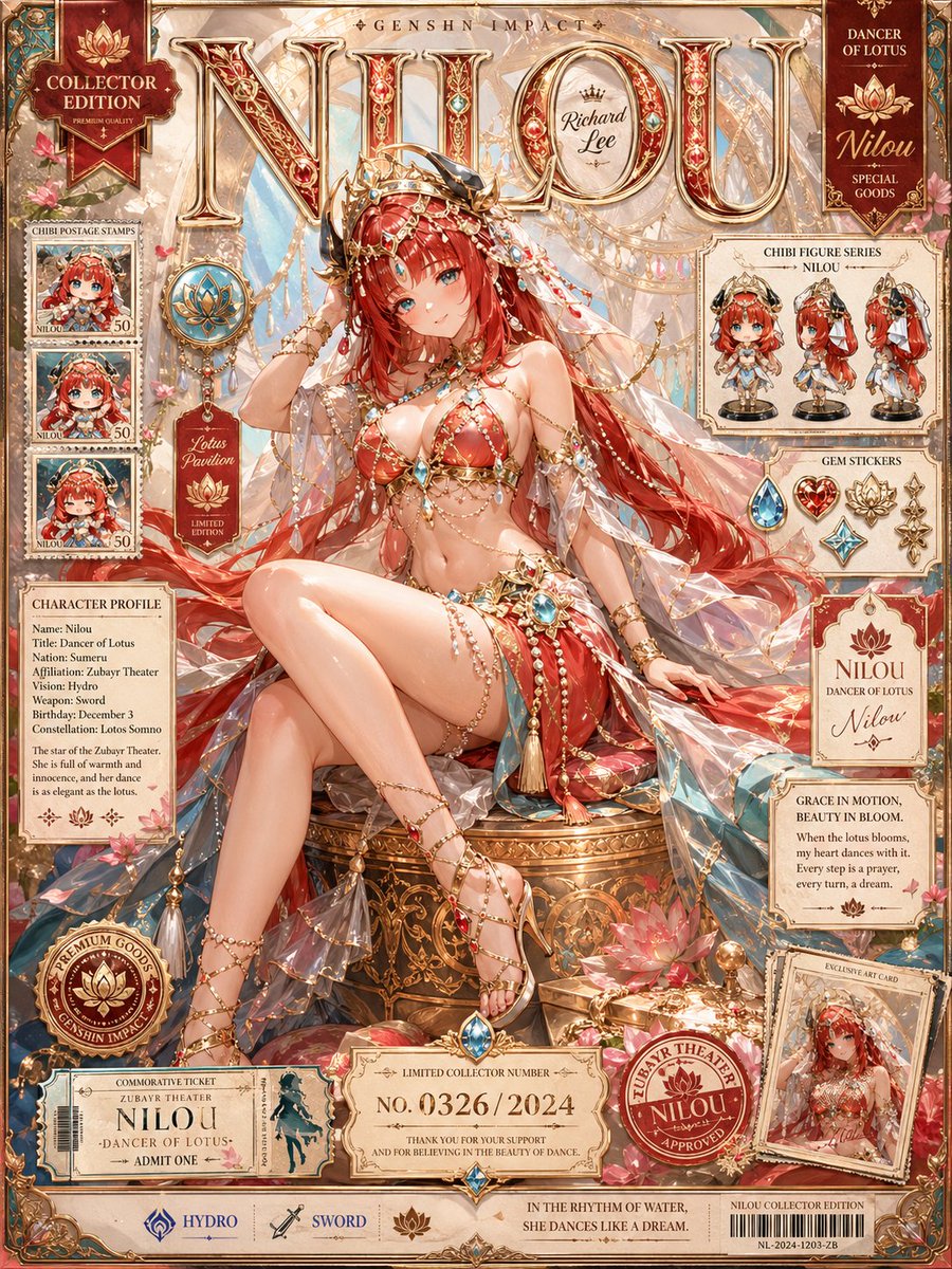 Genshin Impact Nilou Collector Edition Poster