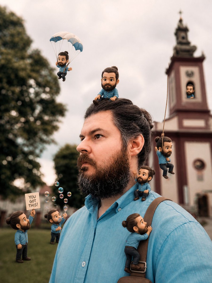 Miniature Clones Whimsical Portrait
