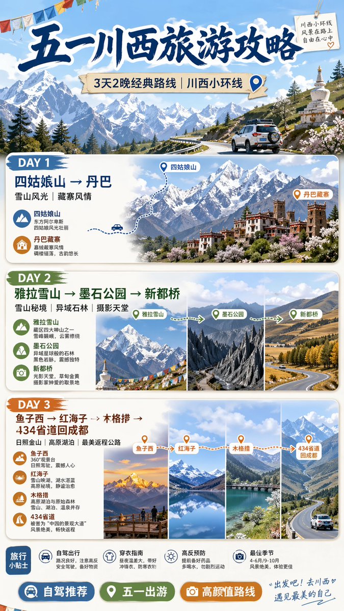 Western Sichuan 3-Day Adventure