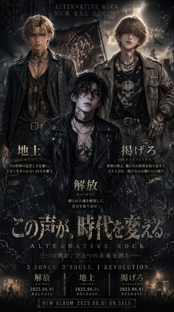 Dramatic Japanese Alternative Rock Poster