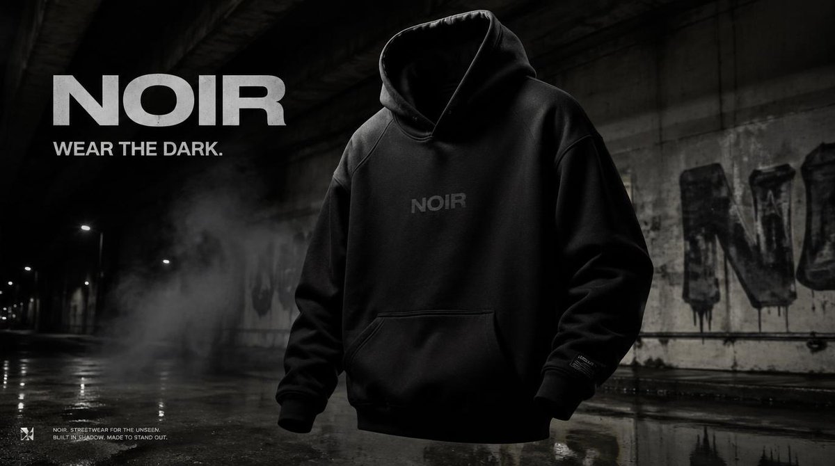 NOIR Streetwear Campaign Poster