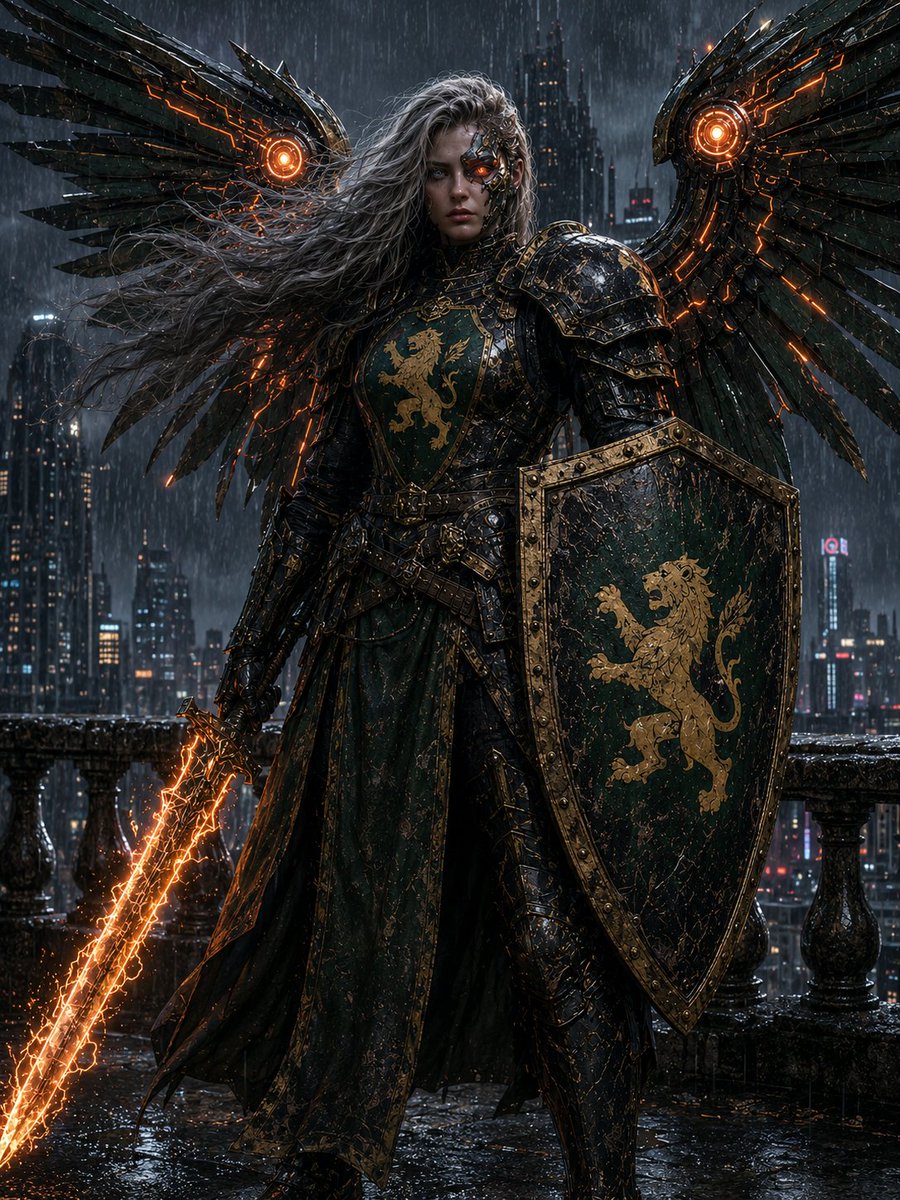 Dark Cyber Lion Knight